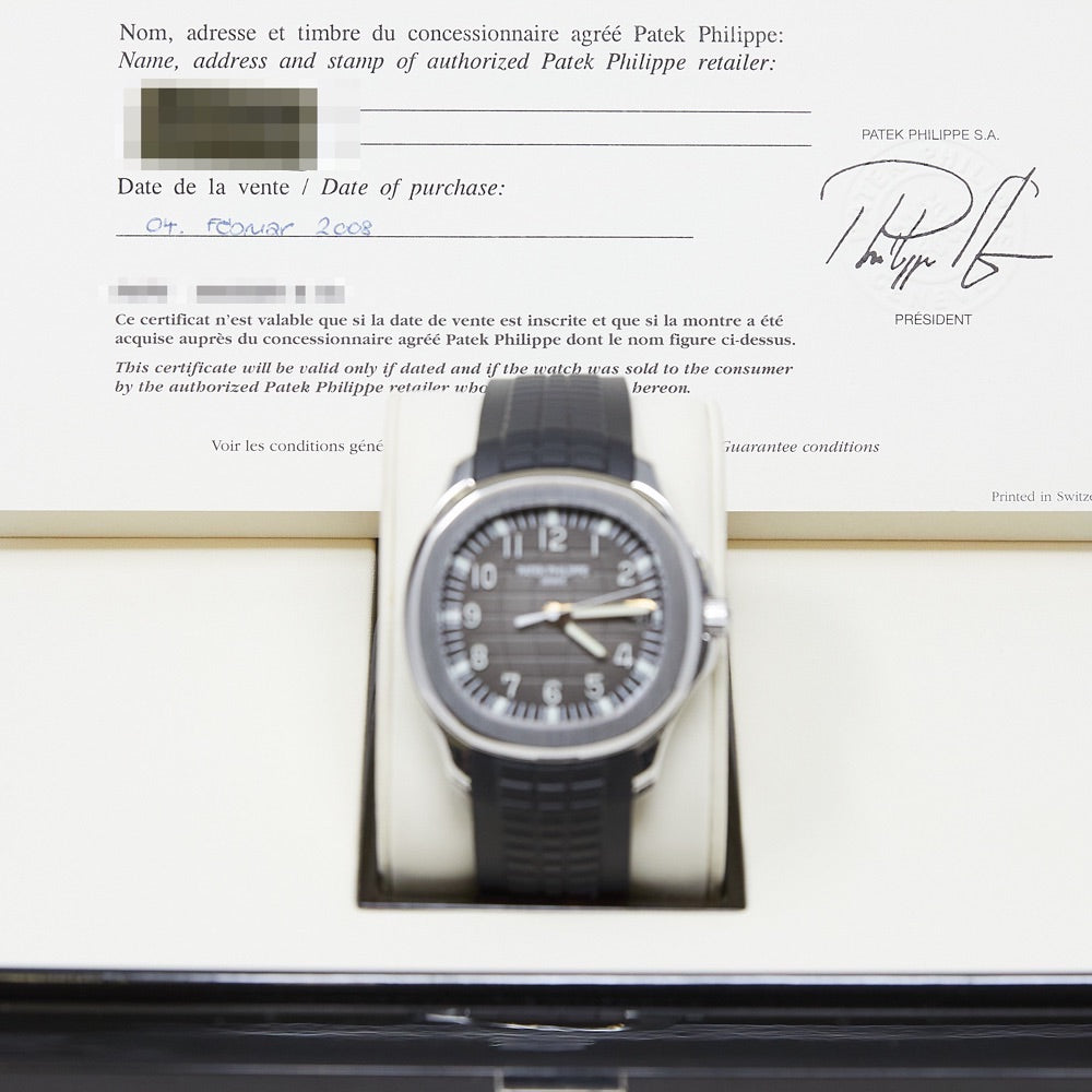 Patek Philippe Aquanaut Black Dial on Black Rubber 5167A-001 Complete 2008