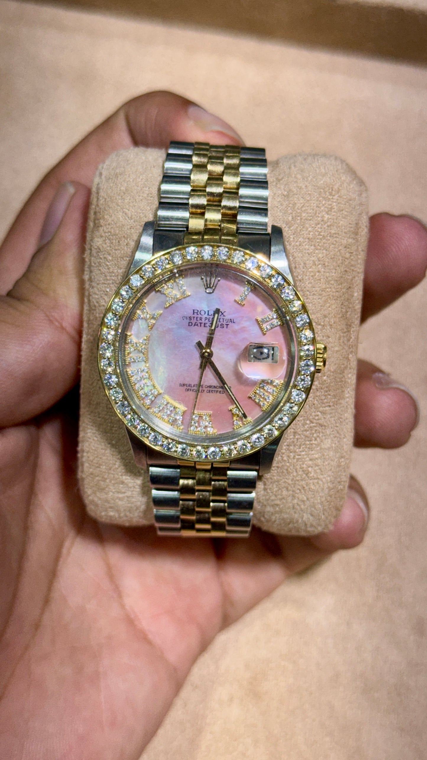 Rolex Datejust mother-of-pearl Dial on 16013
