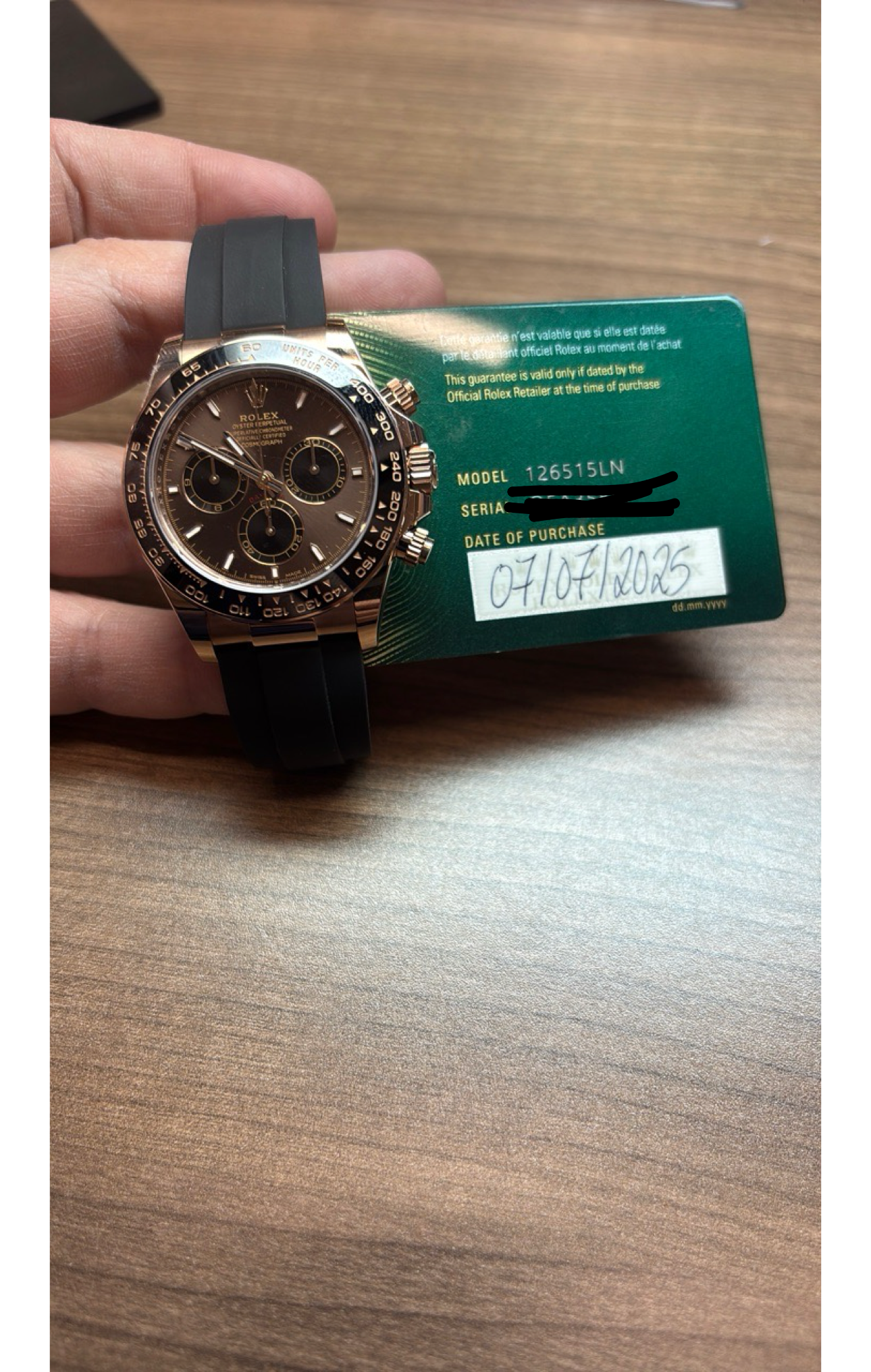 Rolex Cosmograph Daytona Bright Chocolate Dial on Oysterflex 126515LN Complete 2025