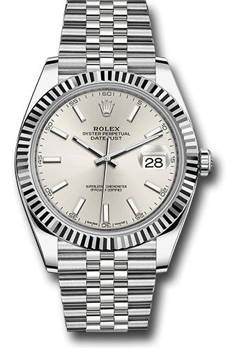 Rolex Datejust 41 Silver Index Dial on Jubilee 126334 Complete 2020
