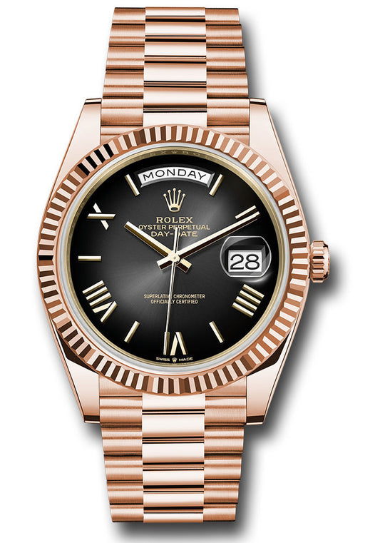 Rolex Day-Date 40 Slate Ombré Roman Dial on President 228235 Complete 2025