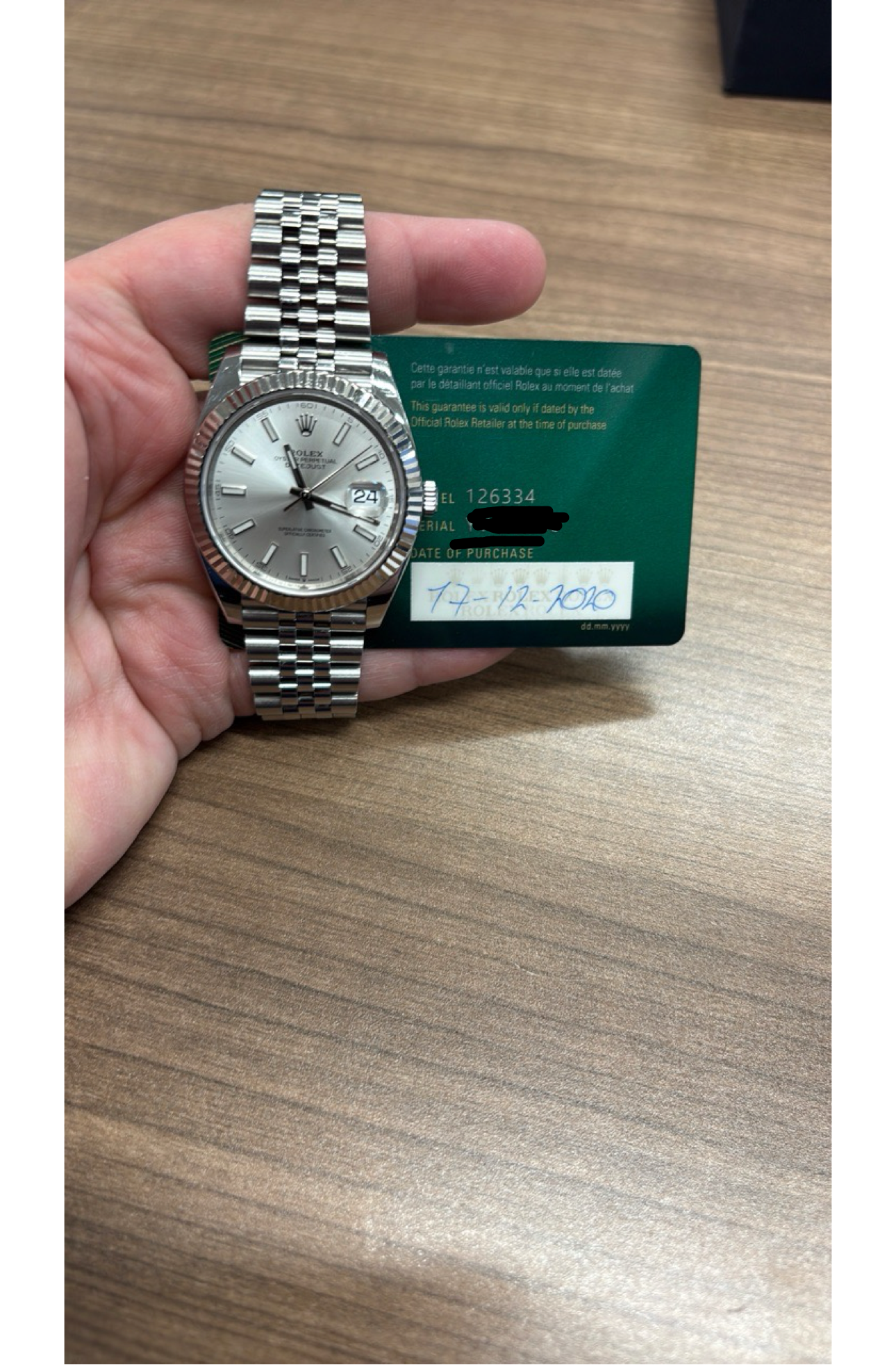 Rolex Datejust 41 Silver Index Dial on Jubilee 126334 Complete 2020