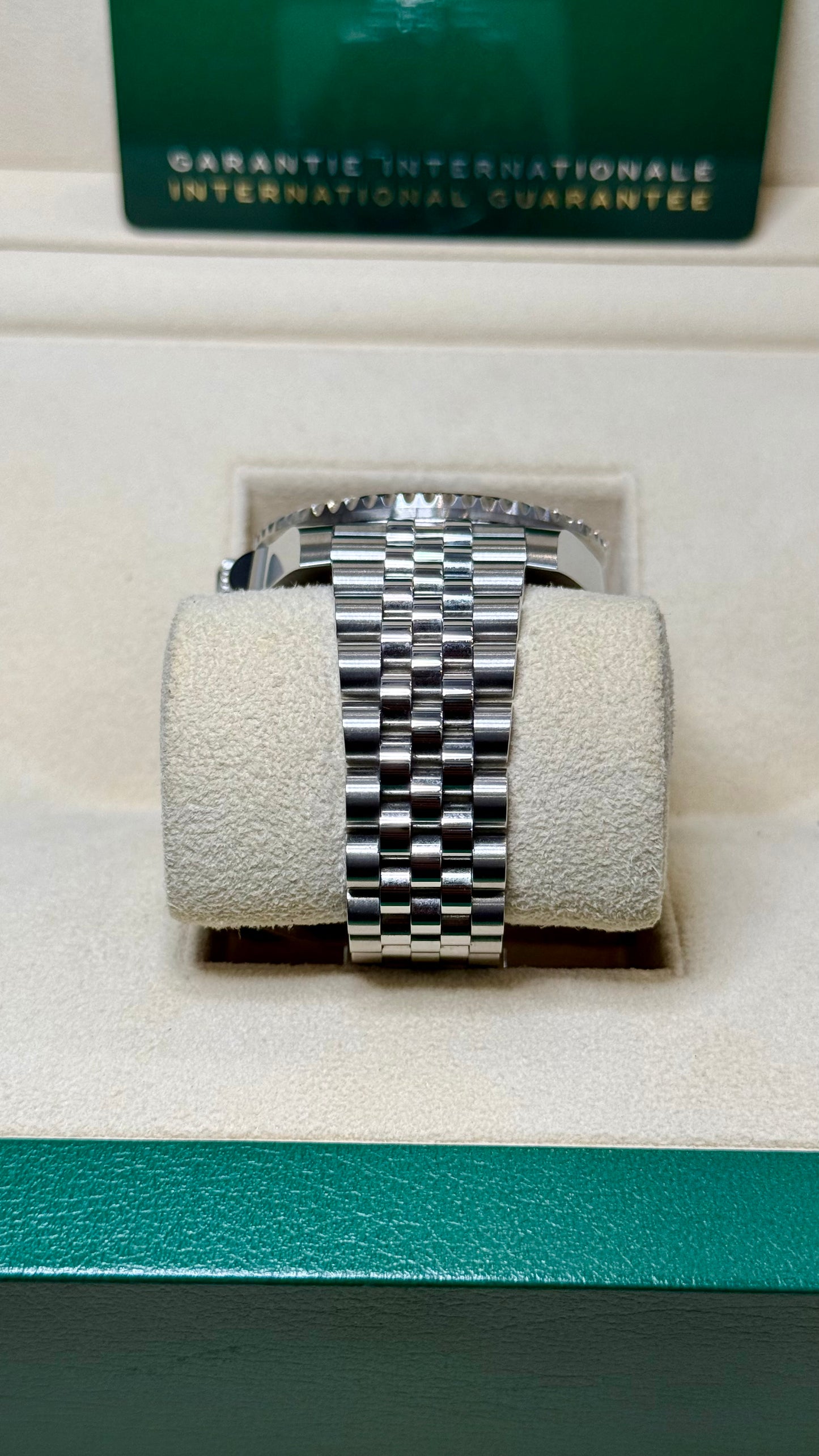 Rolex GMT-Master II Batgirl Black Dial on Jubilee 126710BLNR Card 2023