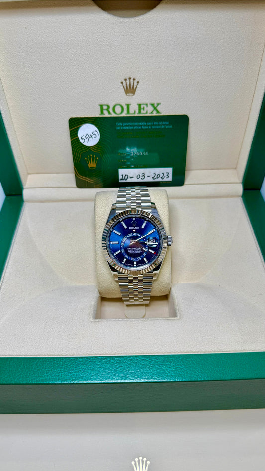 Rolex SkyDweller Bright Blue Dial on 326934 Card 2023