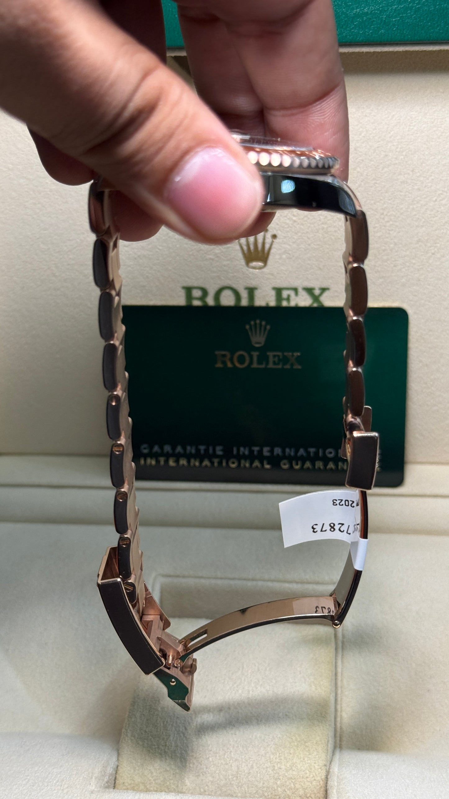 Rolex GMT-Master II Root Beer Black Dial on Oyster 126715CHNR Card 2023