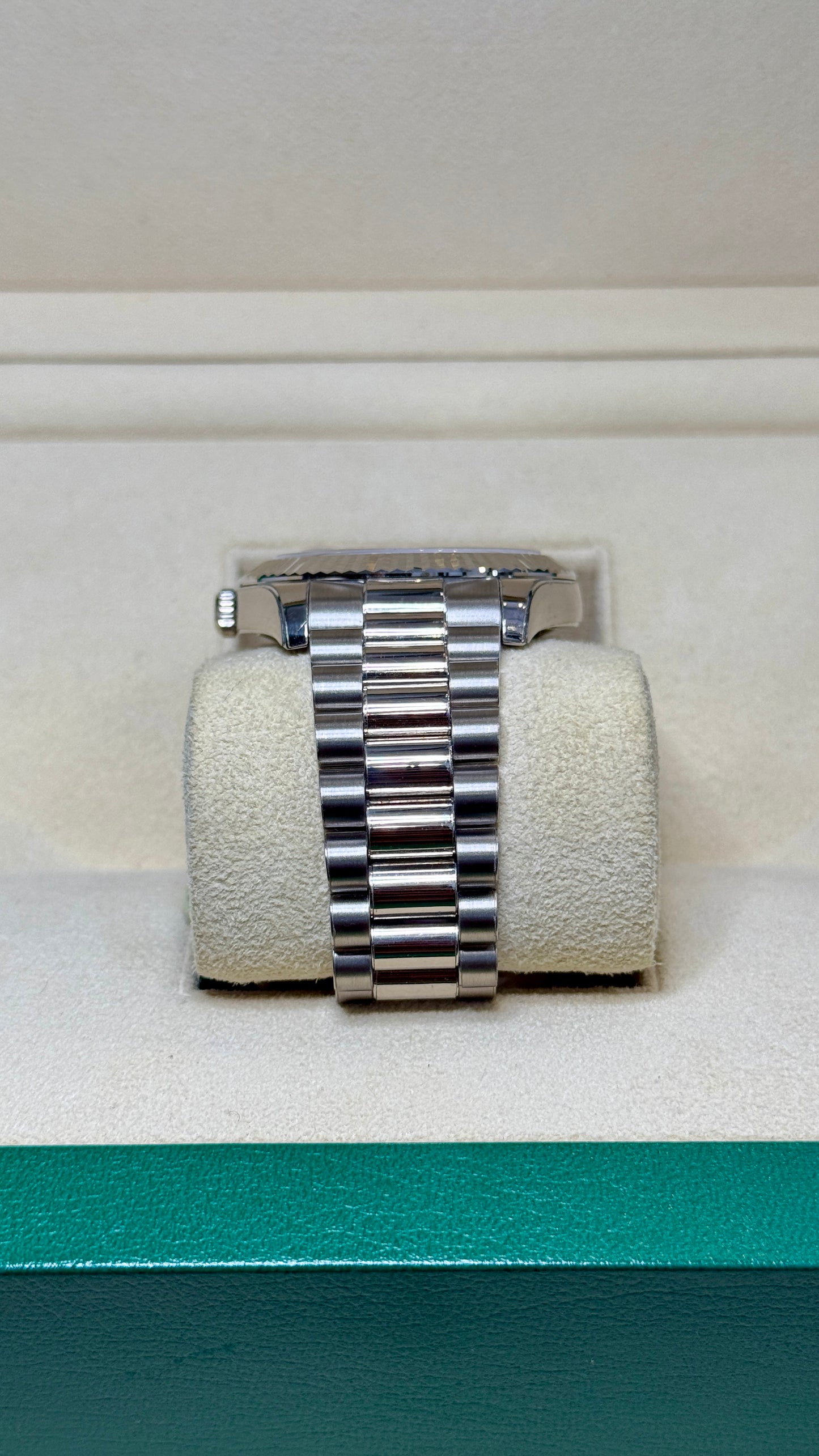 Rolex Day-Date II Brown Dial on Leather Strap 218239 Card 2012