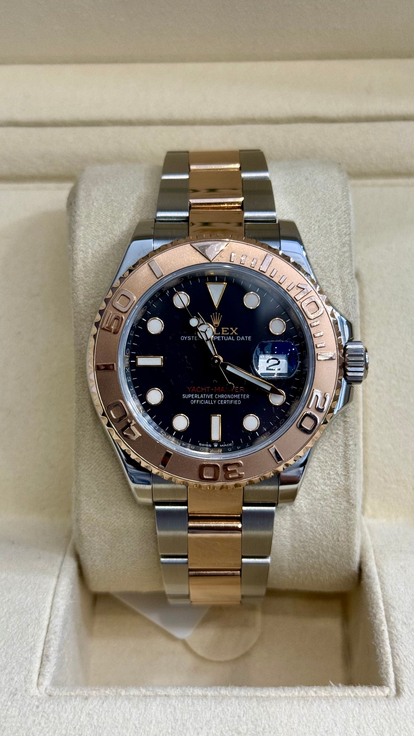 Rolex Yacht-Master Intense Black Dial on Oyster 126621-0002 Complete 2023