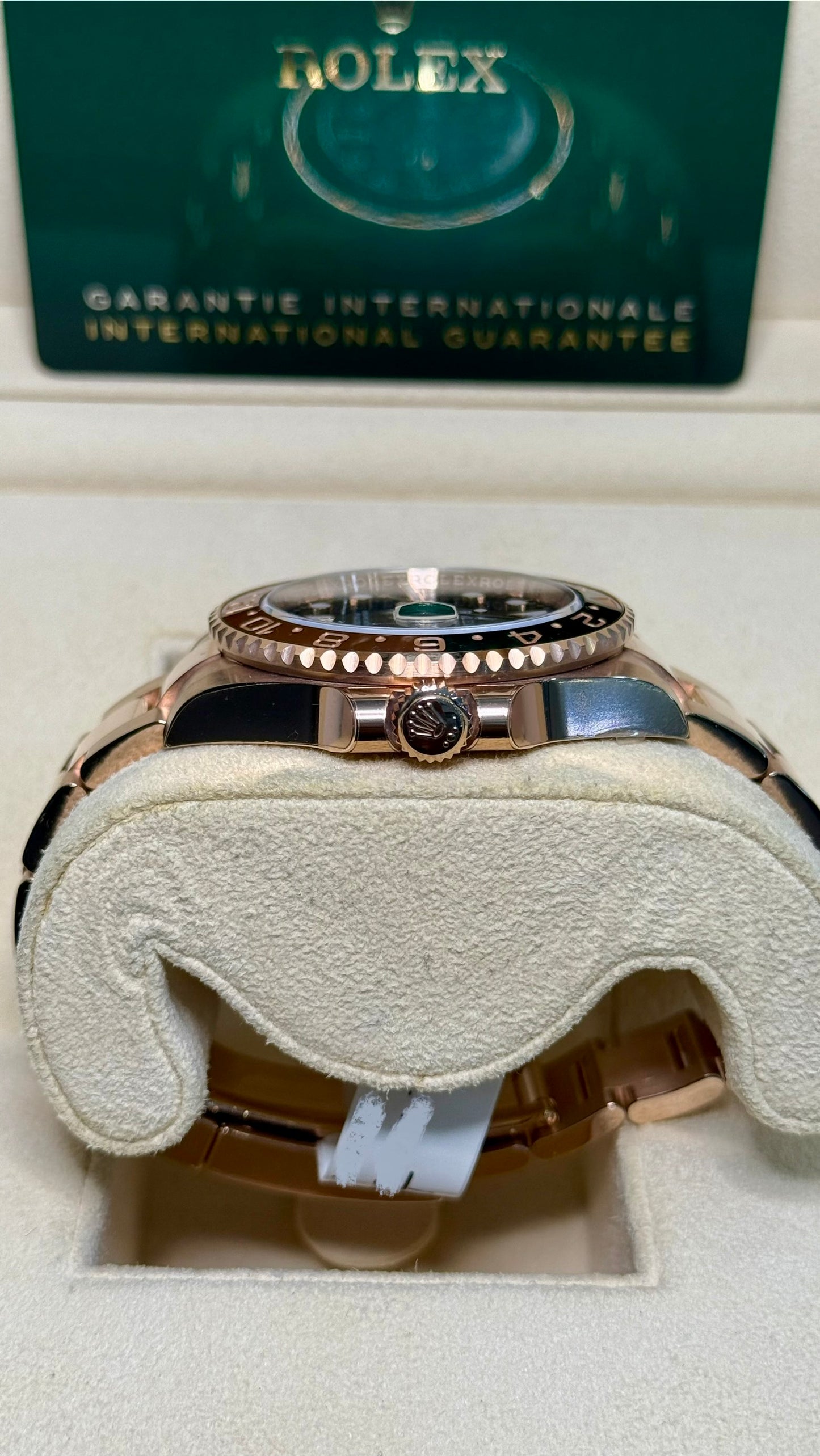 Rolex GMT-Master II Root Beer Black Dial on Oyster 126715CHNR Card 2023