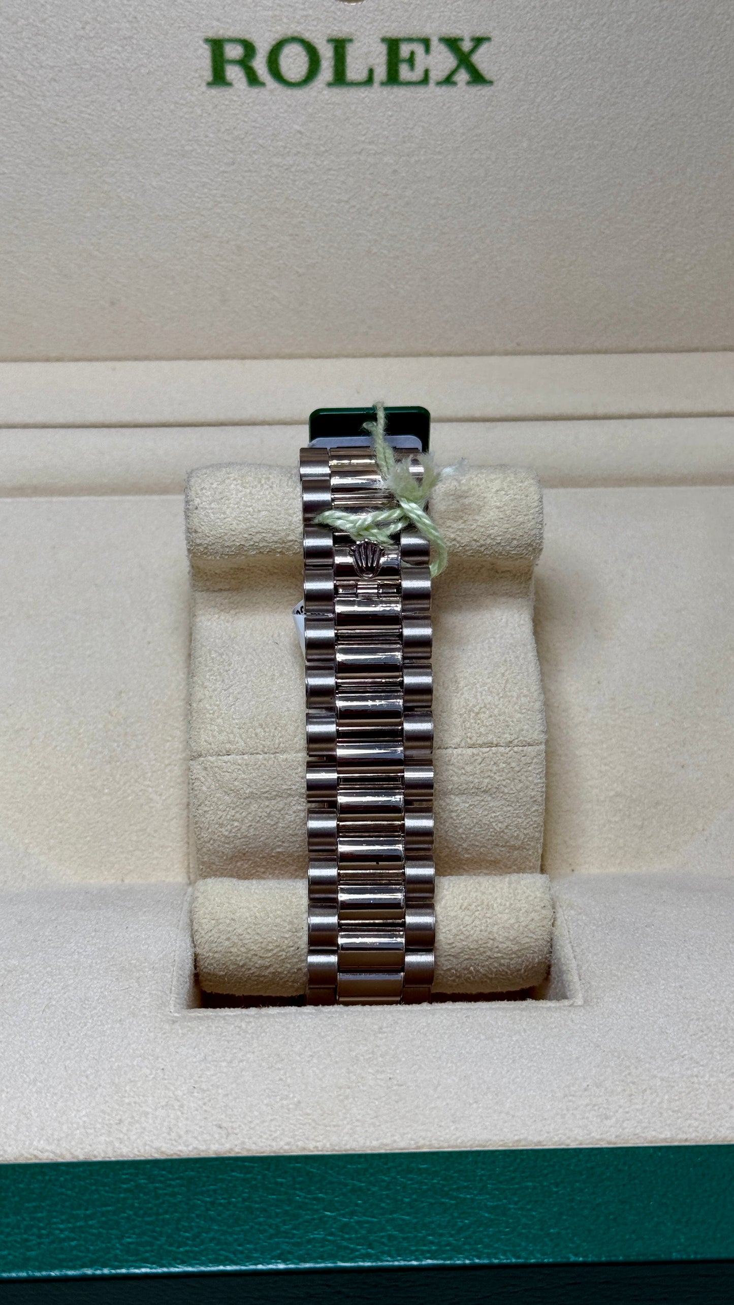 Rolex Day-Date II Brown Dial on Leather Strap 218239 Card 2012