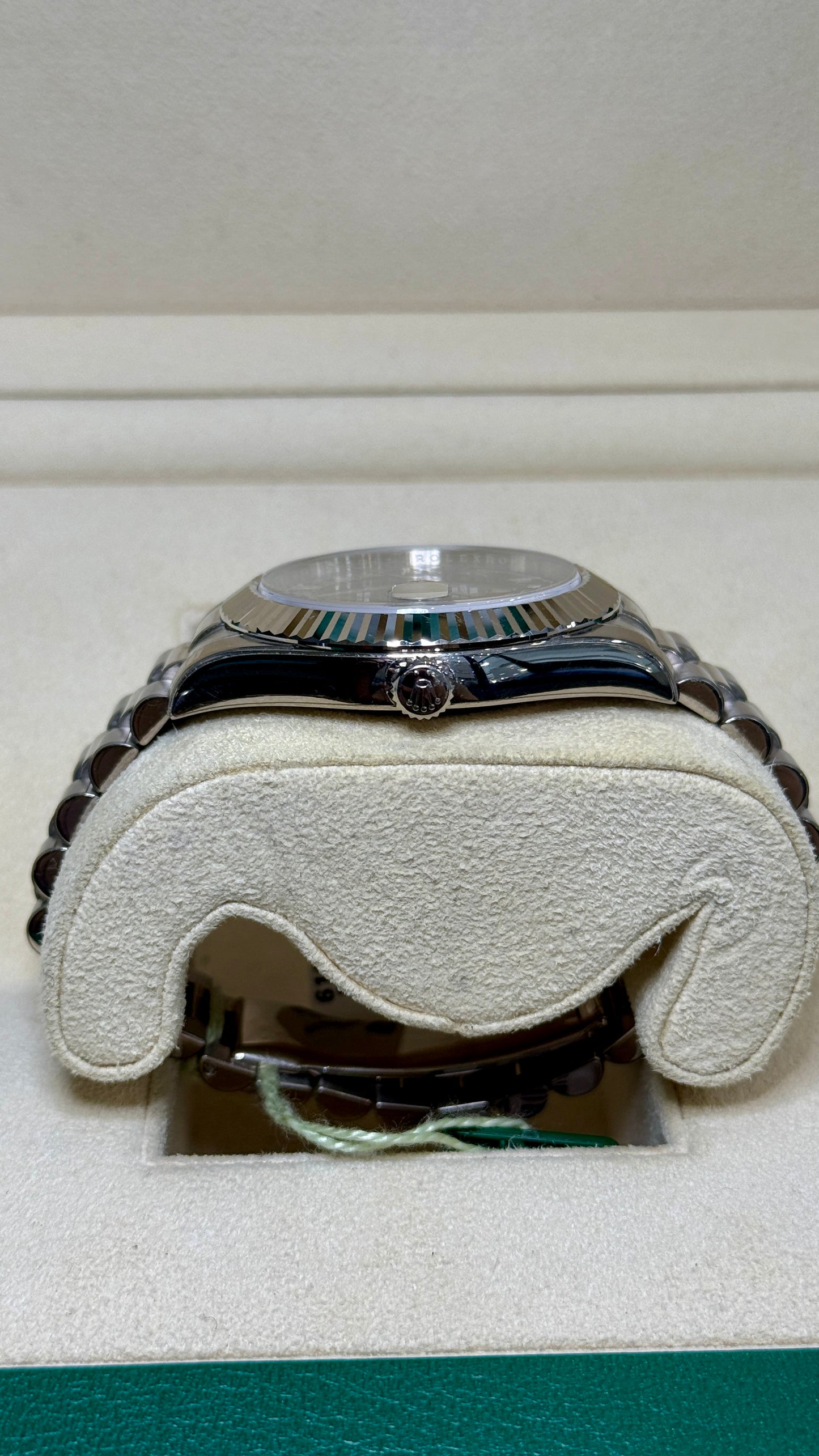 Rolex Day-Date II Brown Dial on Leather Strap 218239 Card 2012