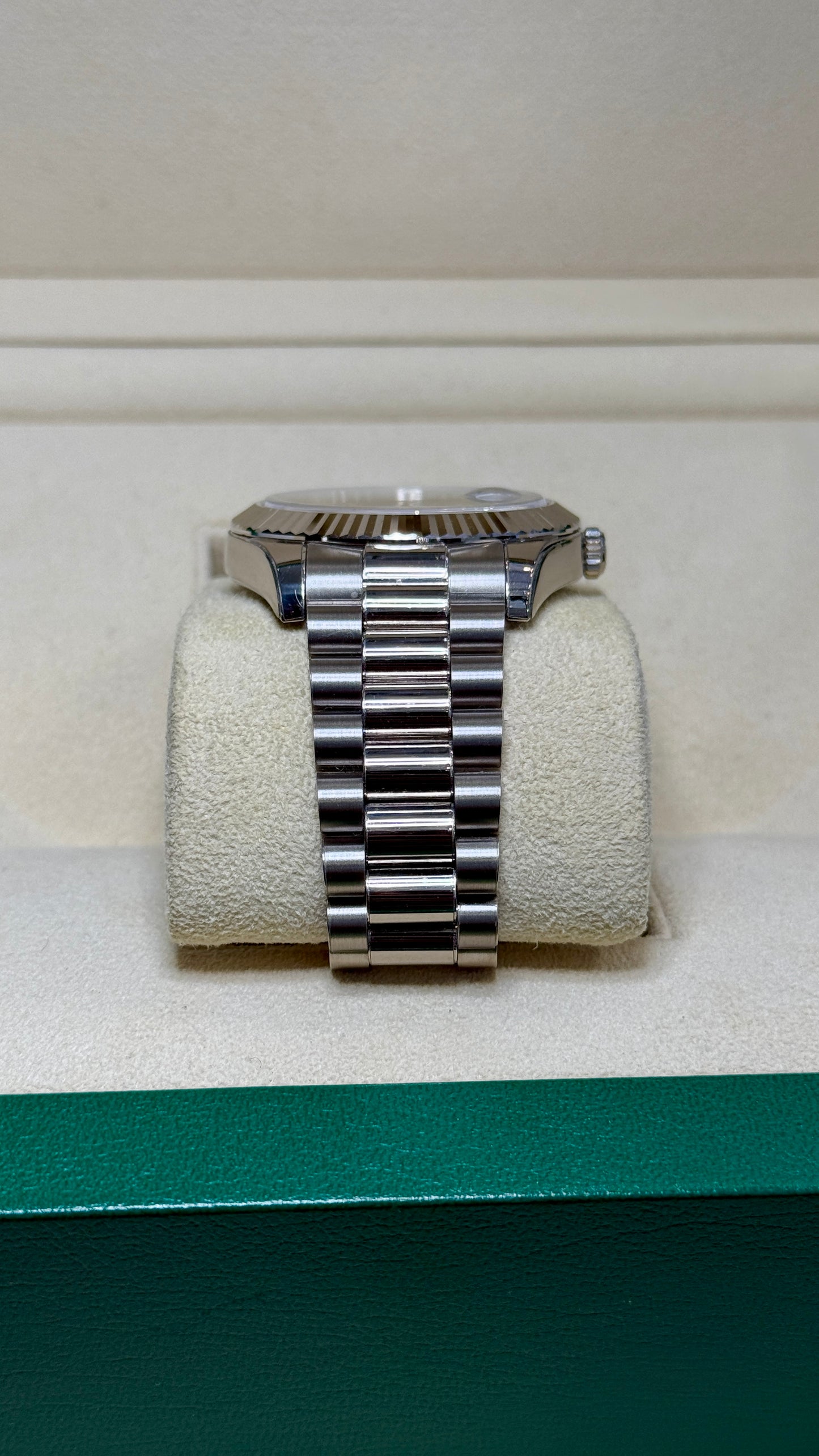 Rolex Day-Date II Brown Dial on Leather Strap 218239 Card 2012