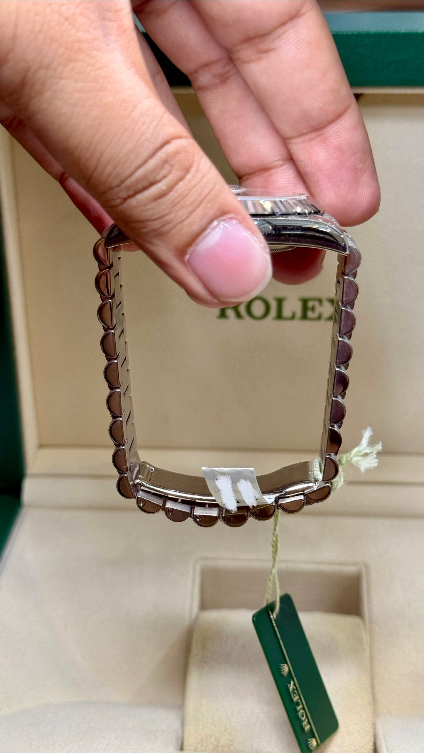 Rolex Day-Date II Brown Dial on Leather Strap 218239 Card 2012