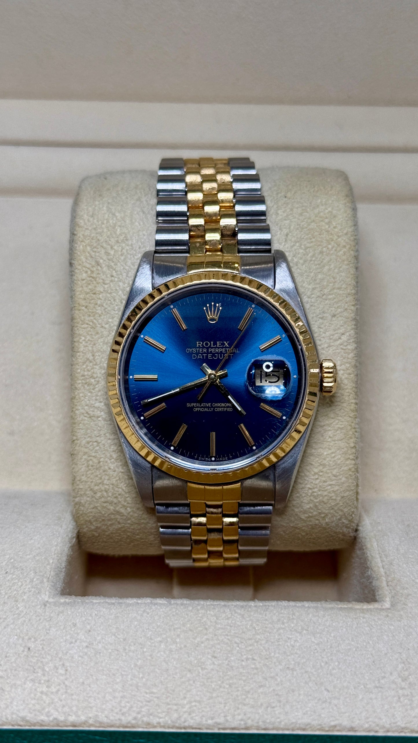 Rolex Datejust Blue Dial on 16013